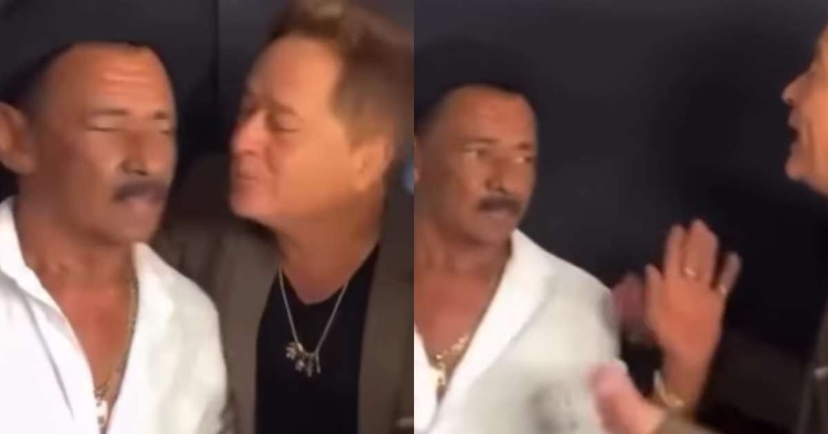 Leonardo dá beijo em criador de conteúdo, que se revolta: “Vá se lascar”