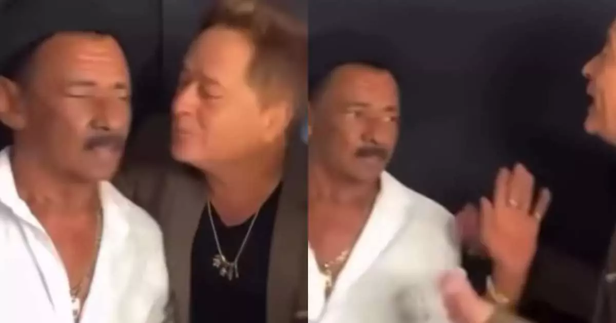 Leonardo dá beijo em criador de conteúdo, que se revolta: “Vá se lascar”