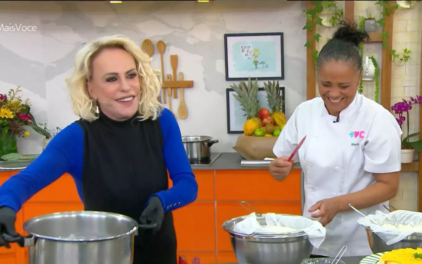 Cozinheira do Mais Você quebra ‘regra de ouro’ diante de Ana Maria
