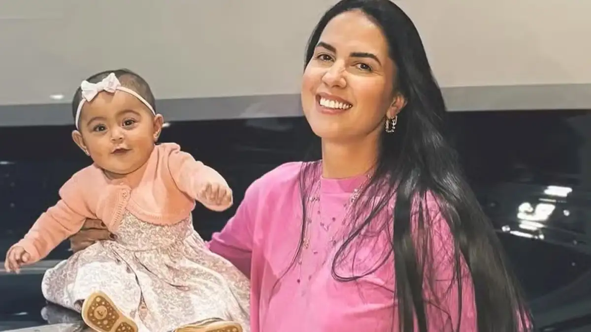 Graciele leva filha Clara para matar saudade de Zezé