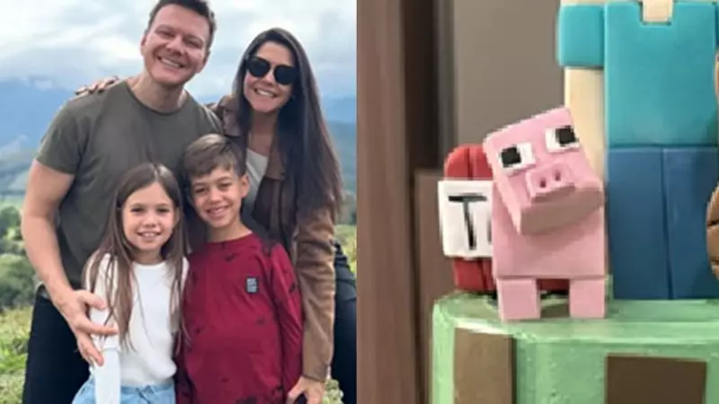 Filho de Thais Fersoza e Michel Teló ganha bolo de aniversário