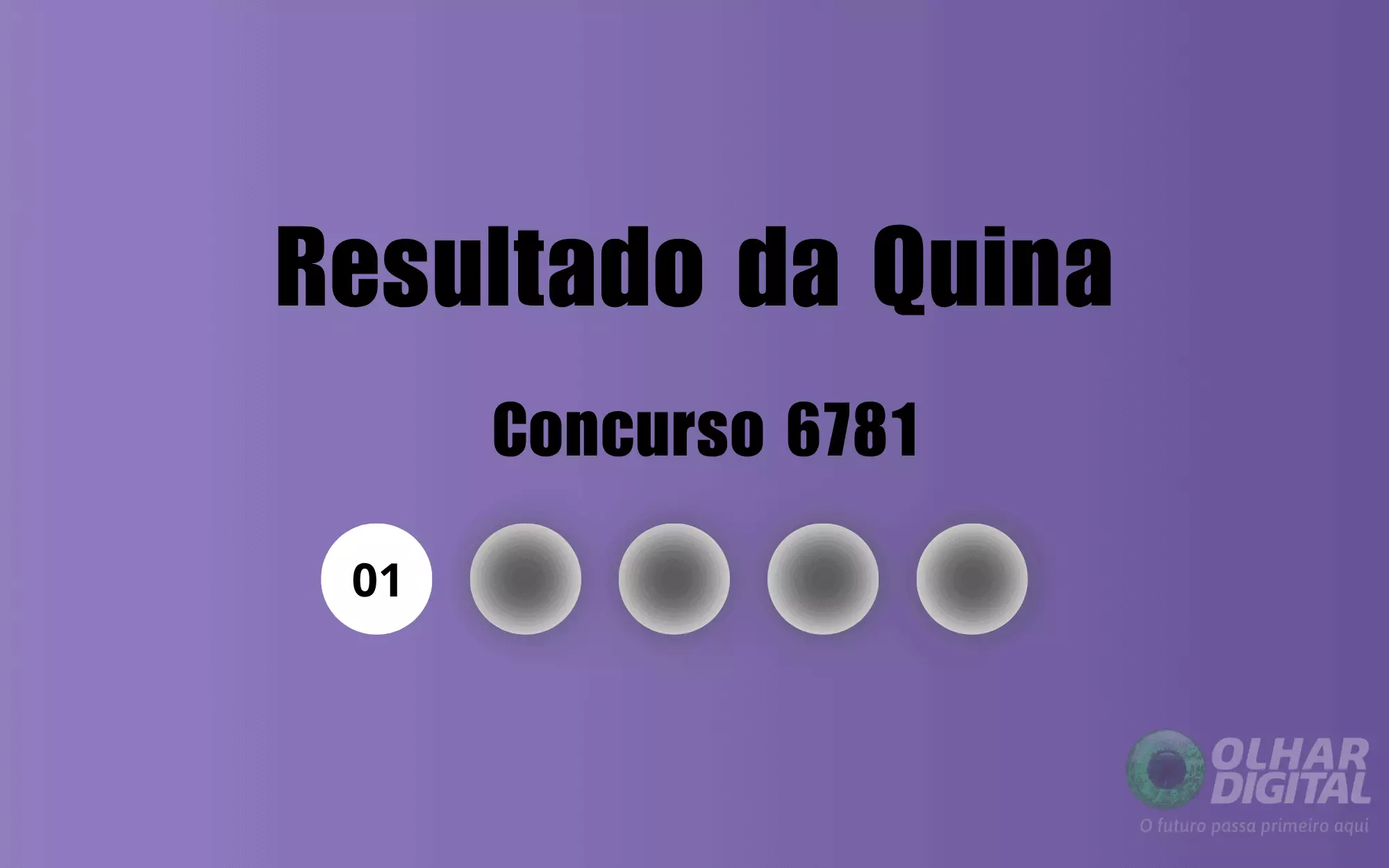 Quina 6781: resultado de quarta-feira, 23 de hoje