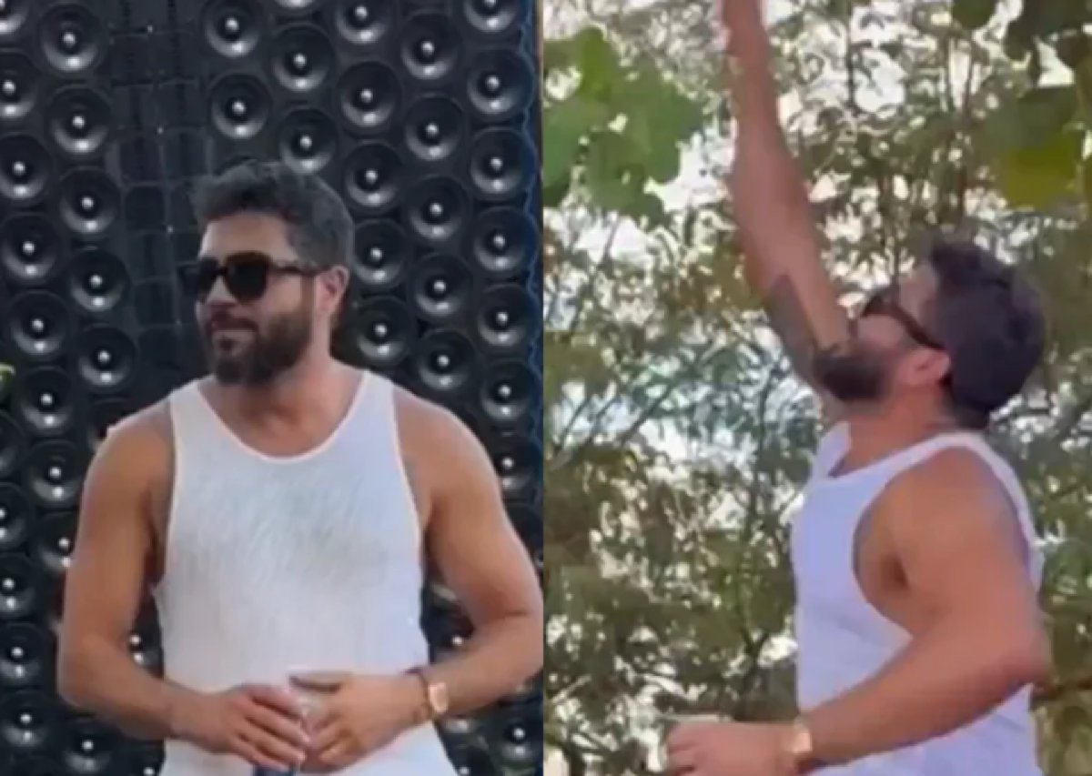 Henrique, da dupla com Juliano, derruba ninho de maribondos