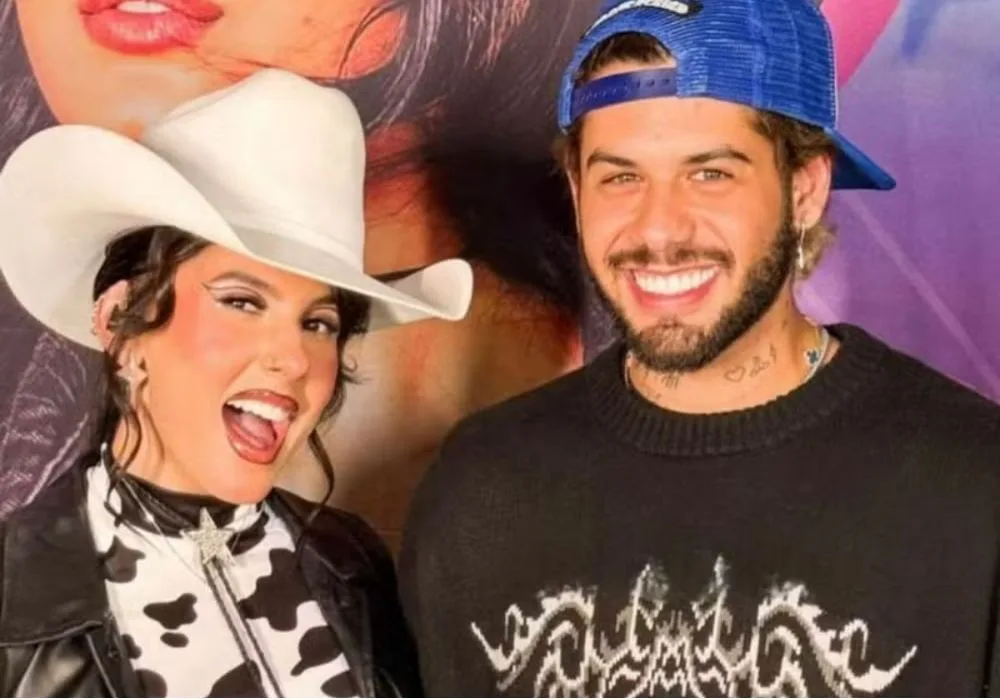 Zé Felipe e Ana Castela: público pede beijo no show emocionante