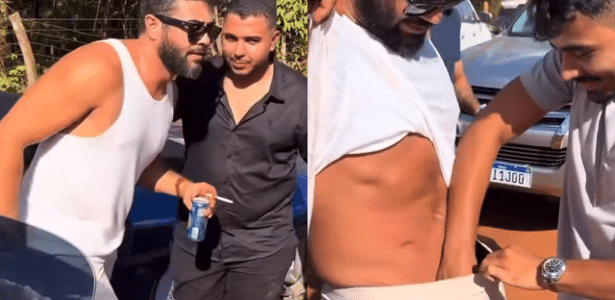Henrique, da dupla com Juliano, esconde chave na cueca