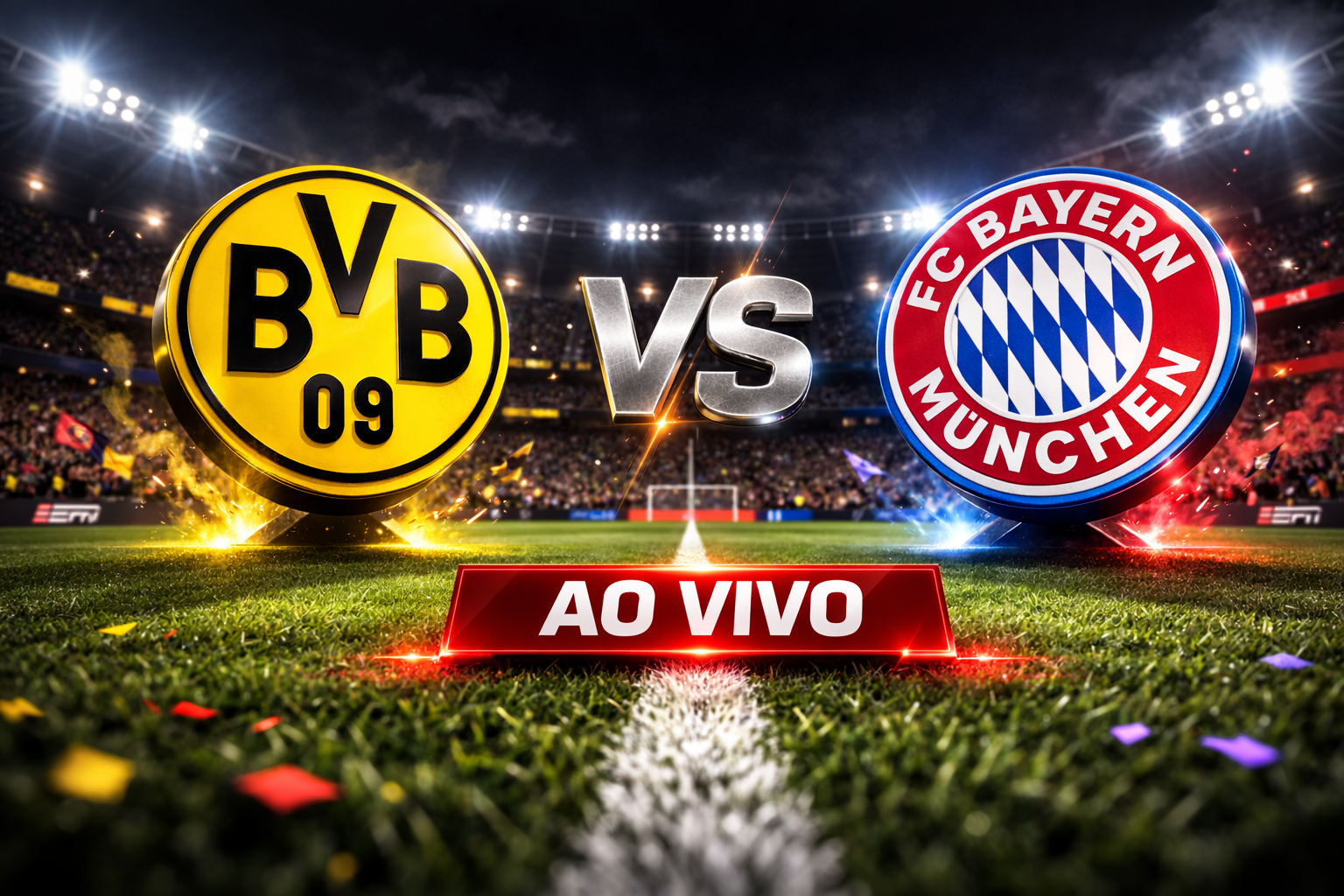 Onde assistir Borussia Dortmund x Bayern de Munique ao vivo: Horário e escalações na Bundesliga