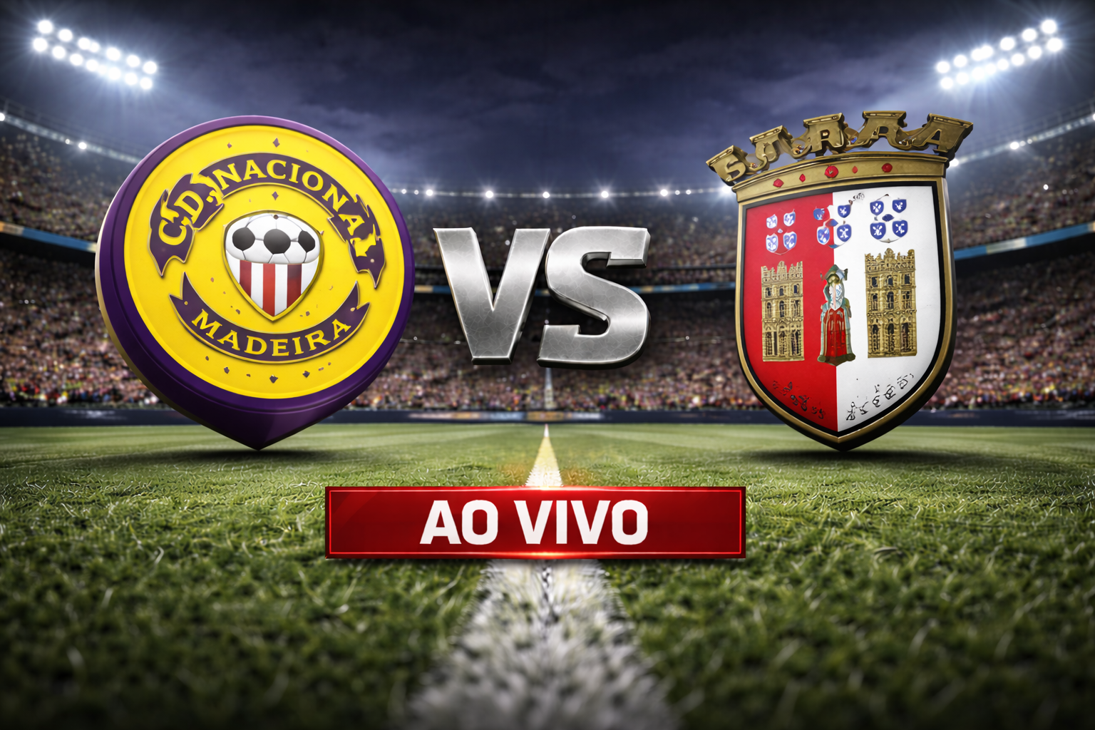 Onde assistir Nacional Madeira x Braga ao vivo: Horário e escalações na 24ª rodada da Liga Portugal