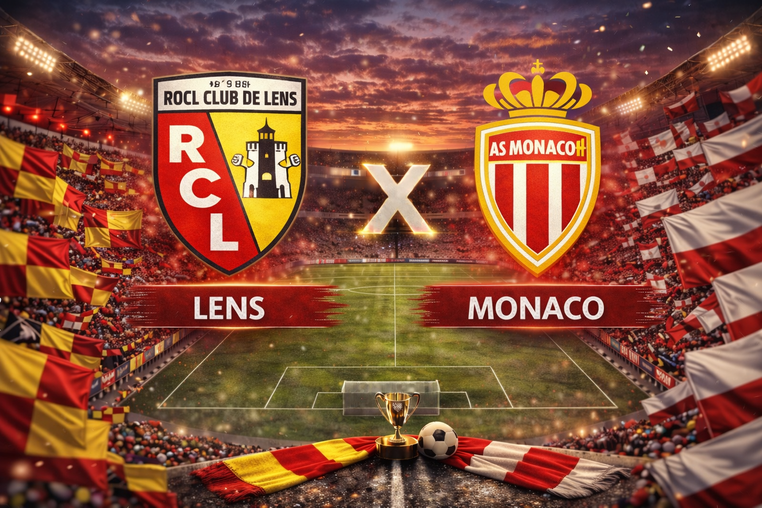 Onde assistir Lens x Monaco Ao Vivo