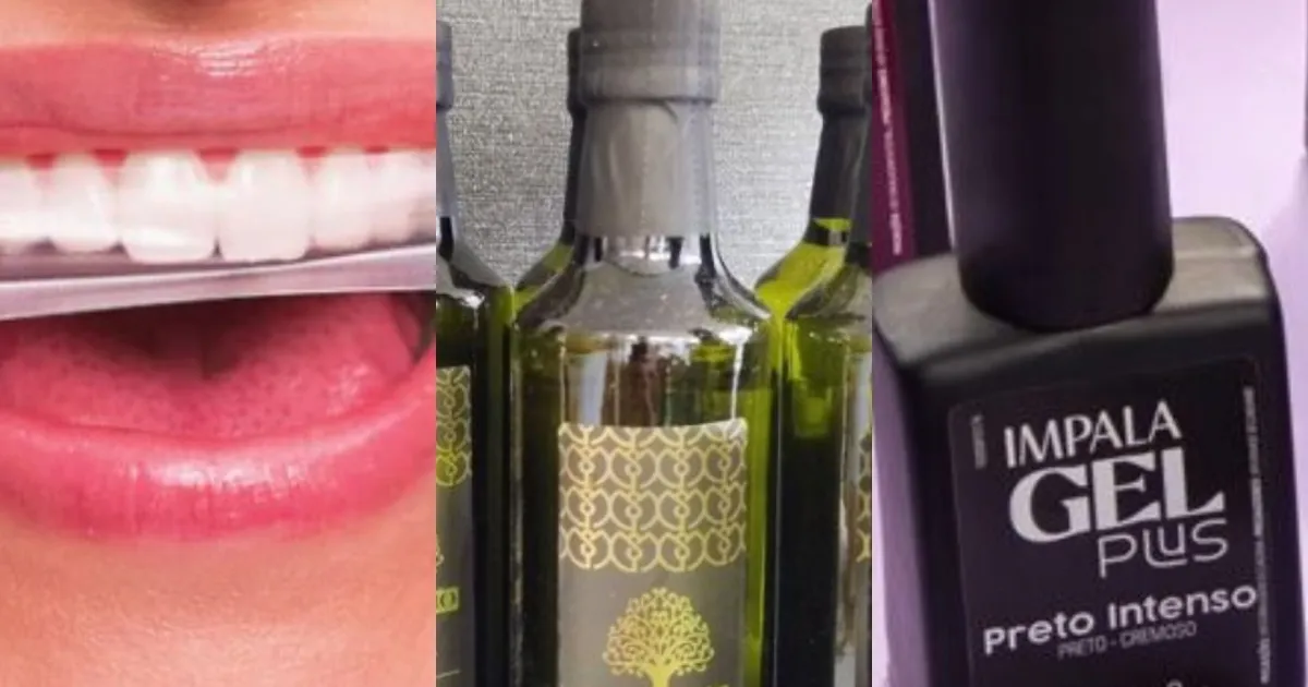 Azeite, esmalte e fita clareadora: produtos recolhidos pela Anvisa
