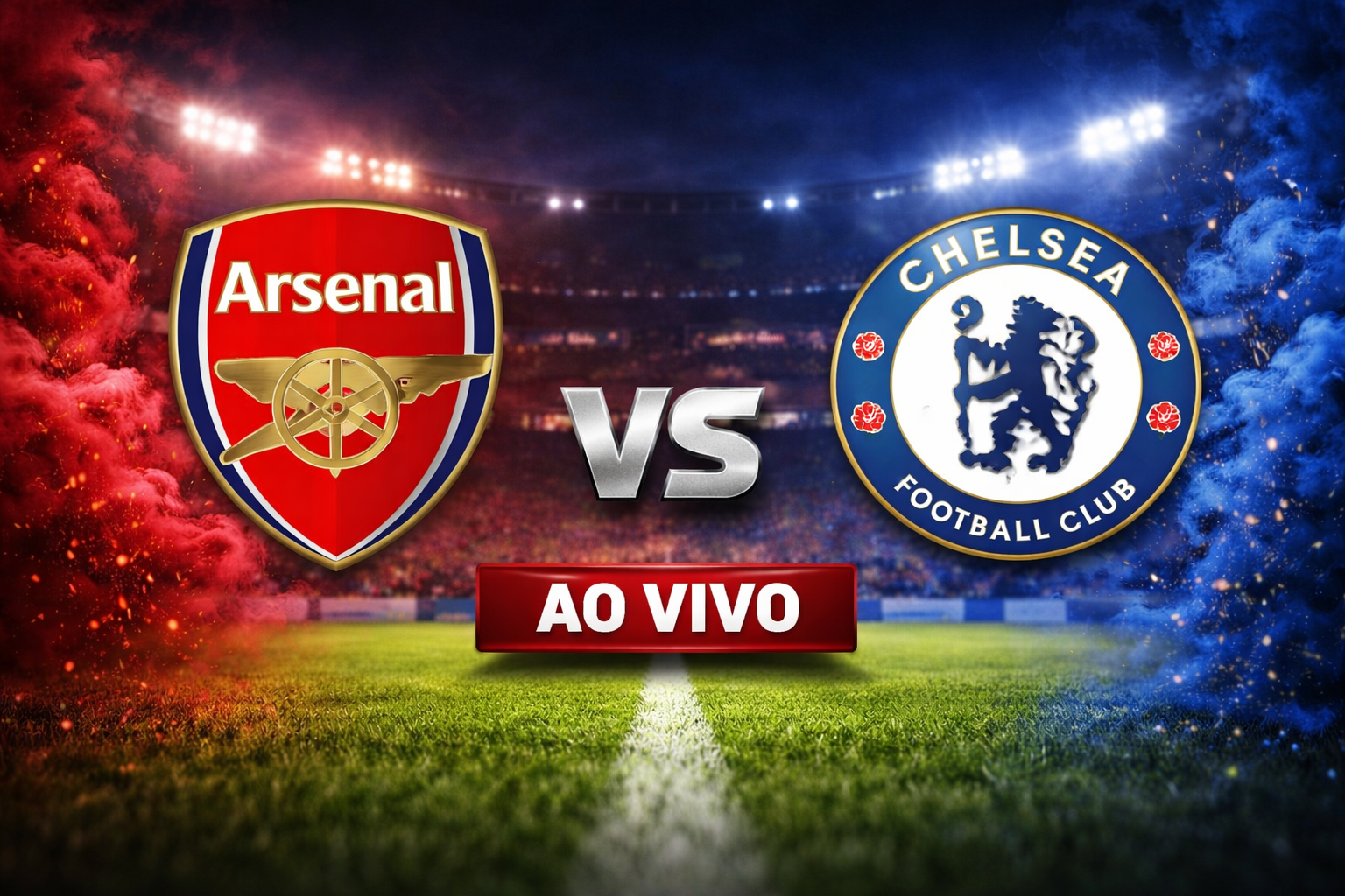 Saiba onde assistir Arsenal x Chelsea ao vivo hoje, horário, escalações e tudo sobre o clássico da Premier League.