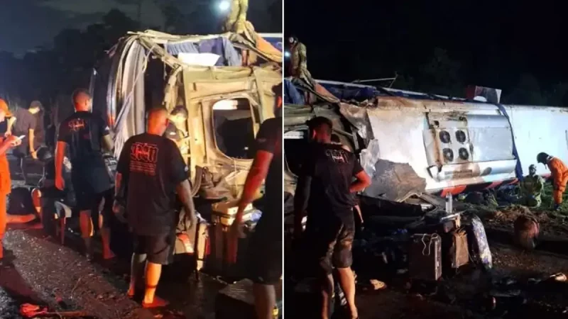 Ônibus da banda: acidente deixa 6 músicos feridos